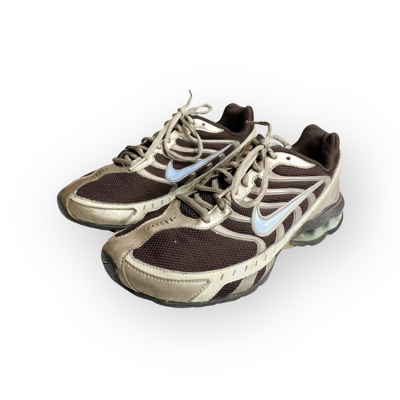 Nike ✔︎ Reax 3 Running Shoes Sneakers ✔︎ Brown Silver Light Blue Swoosh ✔︎ 7M - Picture 7 of 16